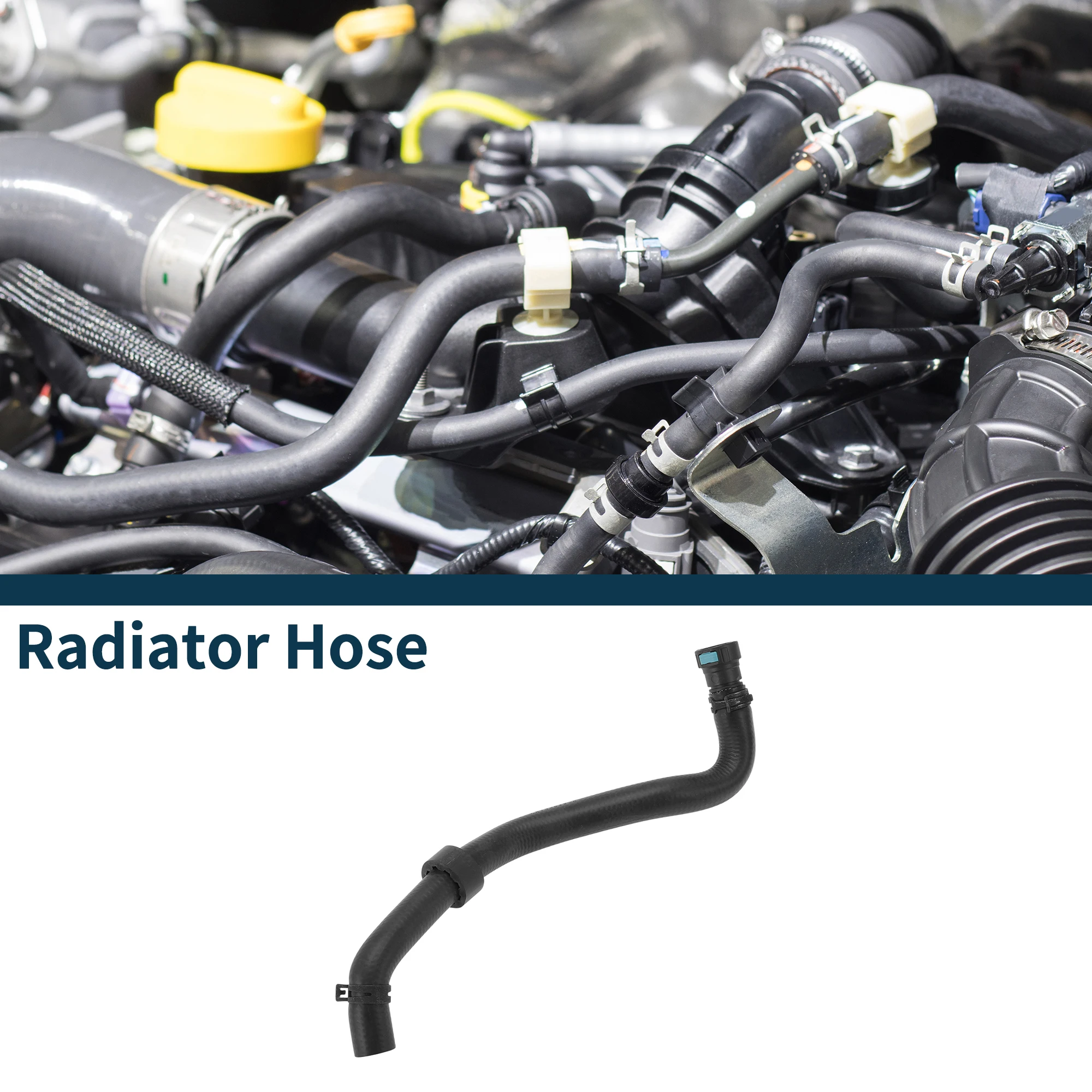 

UXCELL Шланг радиатора Шланг нагревателя No LR133648 для Land Rover для Range Rover 19-22, резиновая труба для теплой воды, черный, 1 шт.