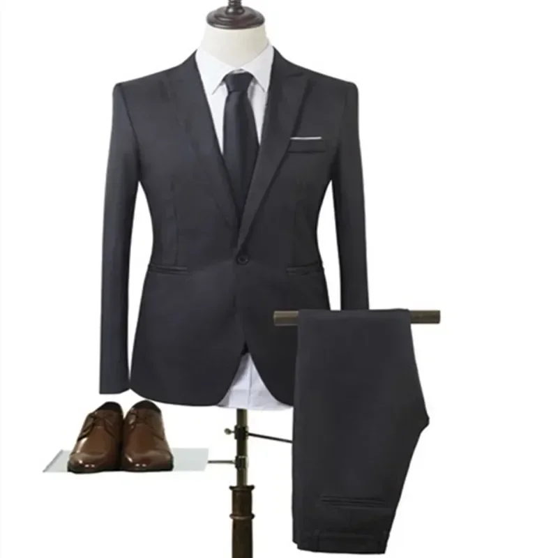 

W221 Autumn Fashion Business Suit Korean Slim Fit Men's Suit Jacket