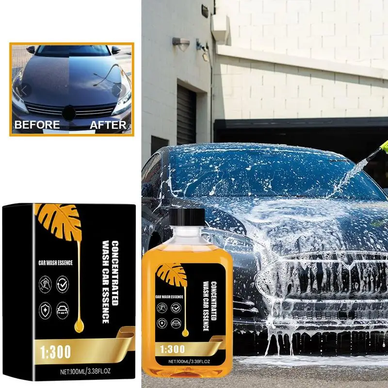 Geconcentreerde Carwash En Wax 100Ml Geconcentreerde Autodetails Wasvloeistof Auto-Auto Buitenverzorging Voor Ramen Wielen Auto