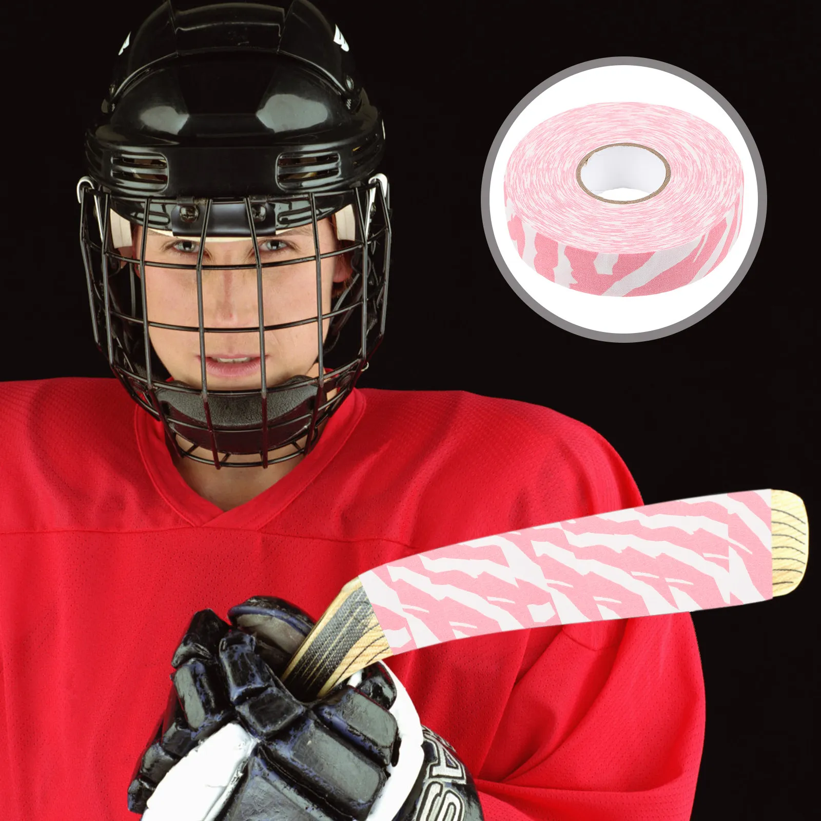 

1 рулон тканевой ленты для хоккея, длинная, нескользящая, защитная, прочная, декоративная, розовая, 1 шт.