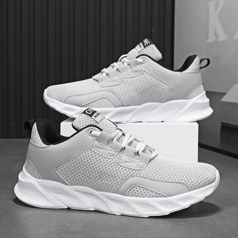 

ELUVA Men Athletic Shoes Breathable Mesh Running Sneakers Lightweight Non Slip Comfortable Walking Shoes Sports Casual Gym Wear