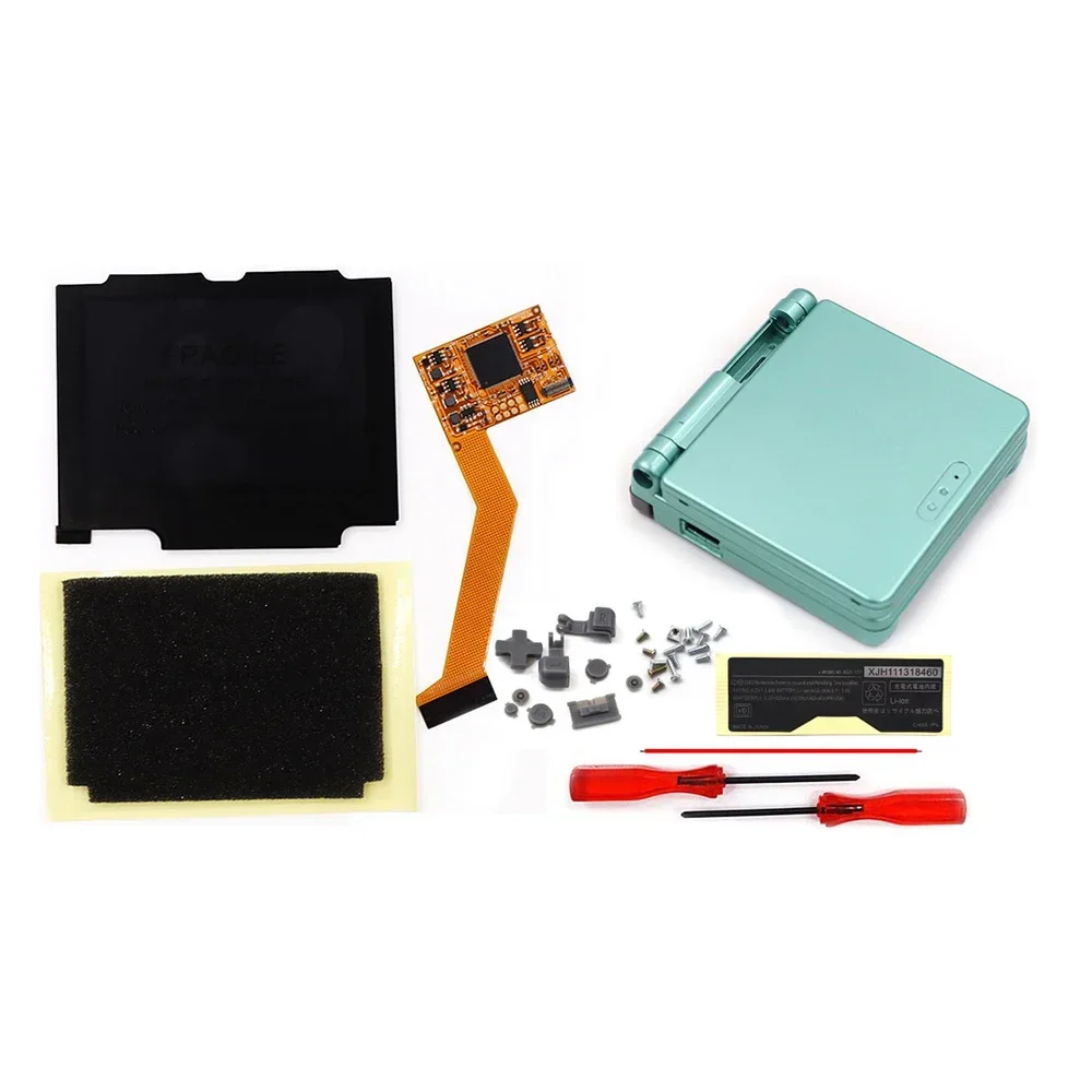 Для GBA SP 10 уровней яркости V2 IPS ЖК-мод с подсветкой и подсветкой для GameBoy Advance SP GBA SP с корпусом с предварительной отделкой
