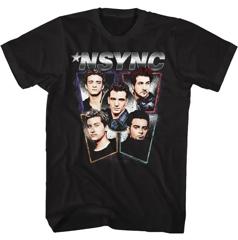 N Sync Boy Band Group Bust Photos T Shirt 2T YXL Dance Pop Music