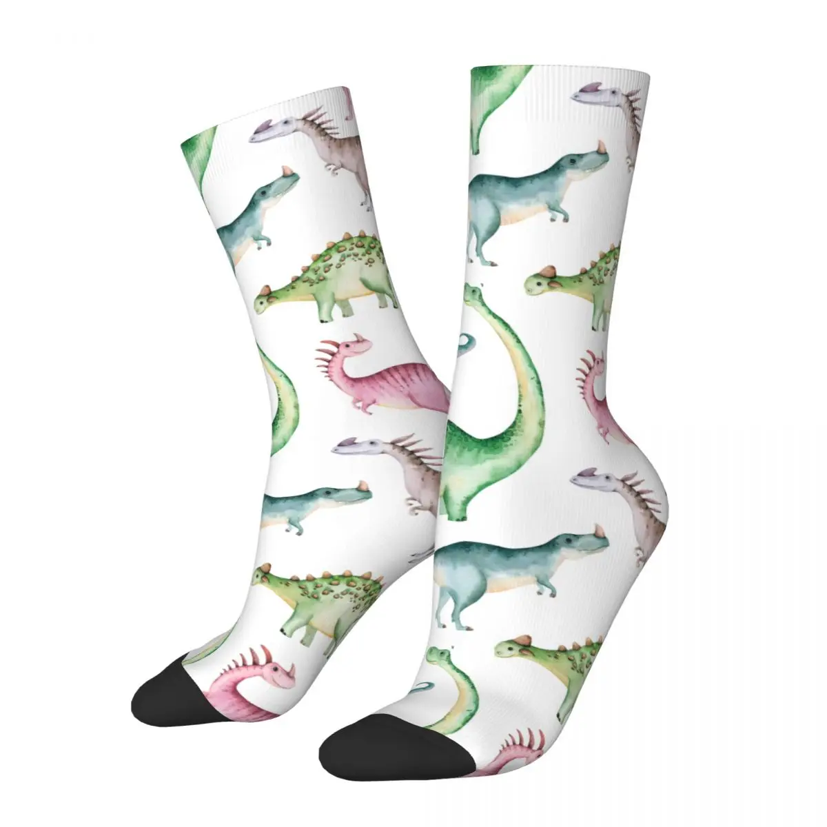 

Casual Cute Dinosaur Sports Socks Stegosaurus Animal Polyester Crew Socks for Unisex Non-slip