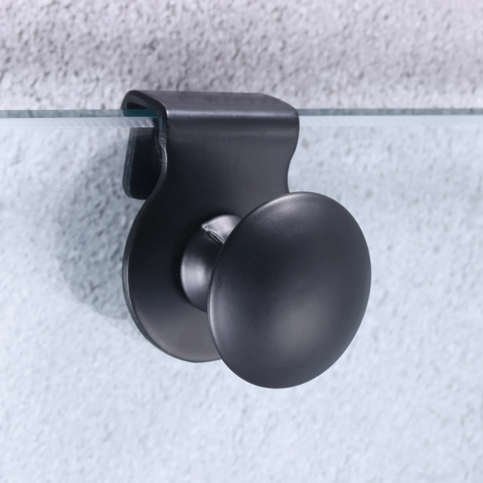 ブラックステンレススチールガラスドアプルハンドル、キャビネット、キッチン、バスルーム用クリップ、5〜8mm、4個、2個、1個