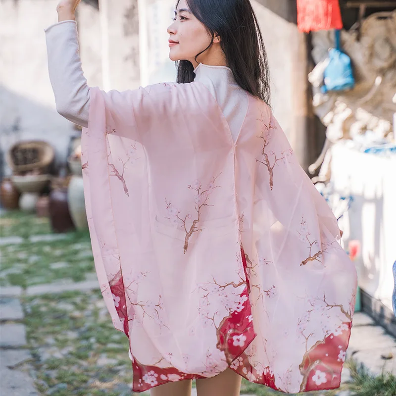 Summer Poncho new style magpie heralding spring shawl fashionable sunshade long Cape sunscreen cloak