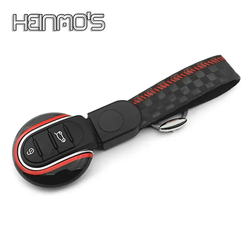 Auto Styling Suede Accessories Key Chain Case Shell Cover Protector Rope For Mini Cooper S/JCW F54 F55 F56 F57 F60 Countryman