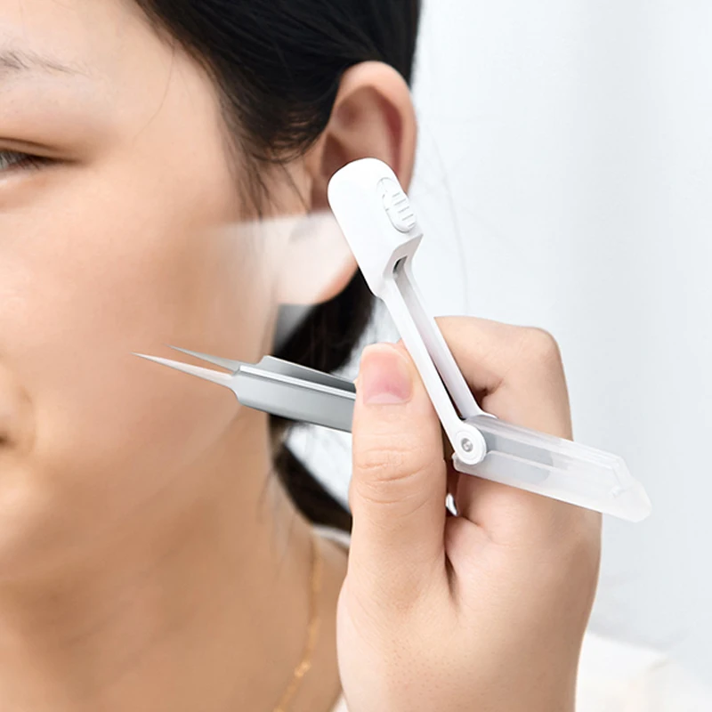 3 sztuk Led igła do trądziku pincety zaskórnika usuwanie pryszczy spiczasty Bend Gib Head narzędzia do pielęgnacji twarzy Comedone urządzenie do usuwania trądziku