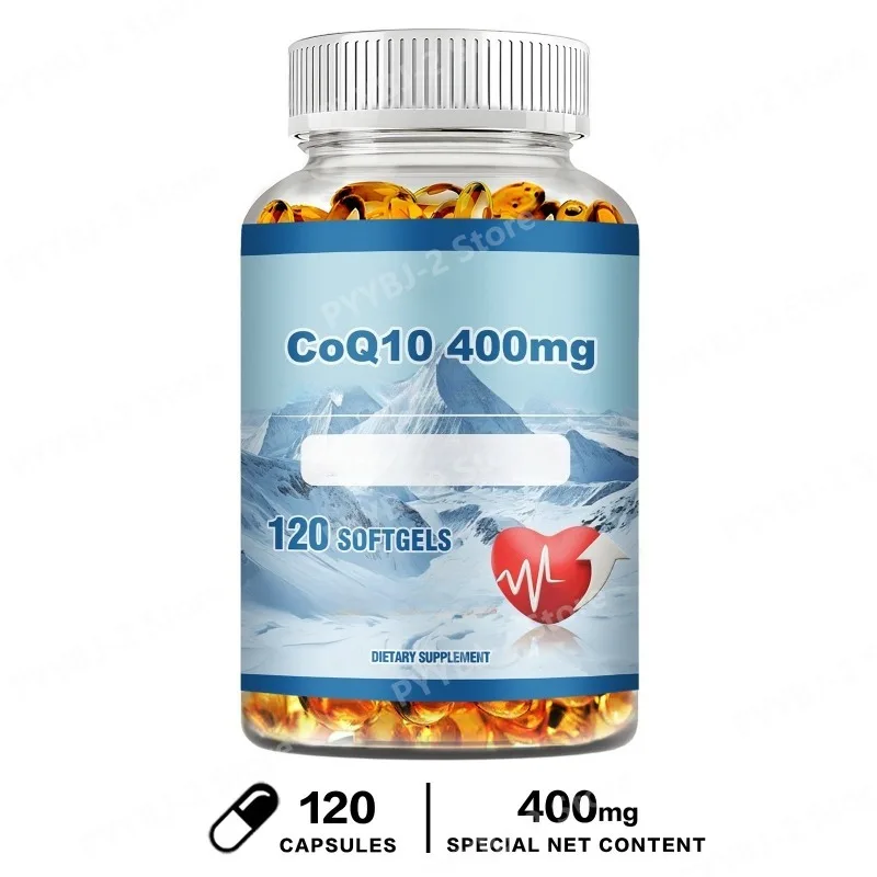 CoQ10 400mg Softgels Multi-Ingredient Supplement with Omega-3 and Black Pepper Extract 120 Count Daily Nutritional Support