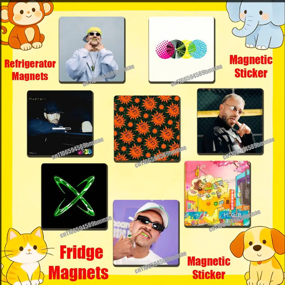 

For F-Feid EL GREEN PRINT La Saga Disc 4 Fridge Freezer Refrigerator Magnets Metal Cabinet Magnetic Sticker Cover Home