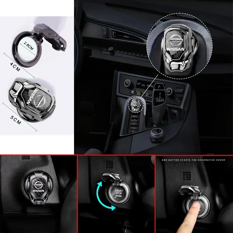 

Car One-click Start Interior Decoration Car Start Button For Nissan DAYZ Livina Roox Sentra Altima Cube Micra Note Skyline Versa