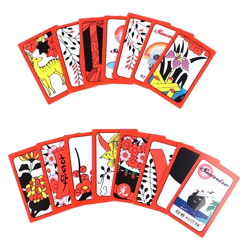 Korean Japanese PVC Waterproof Mahjong Gostop Go Stop Board Game Cards Popular Family Party Table Game Go-stop Hanafuda Cards