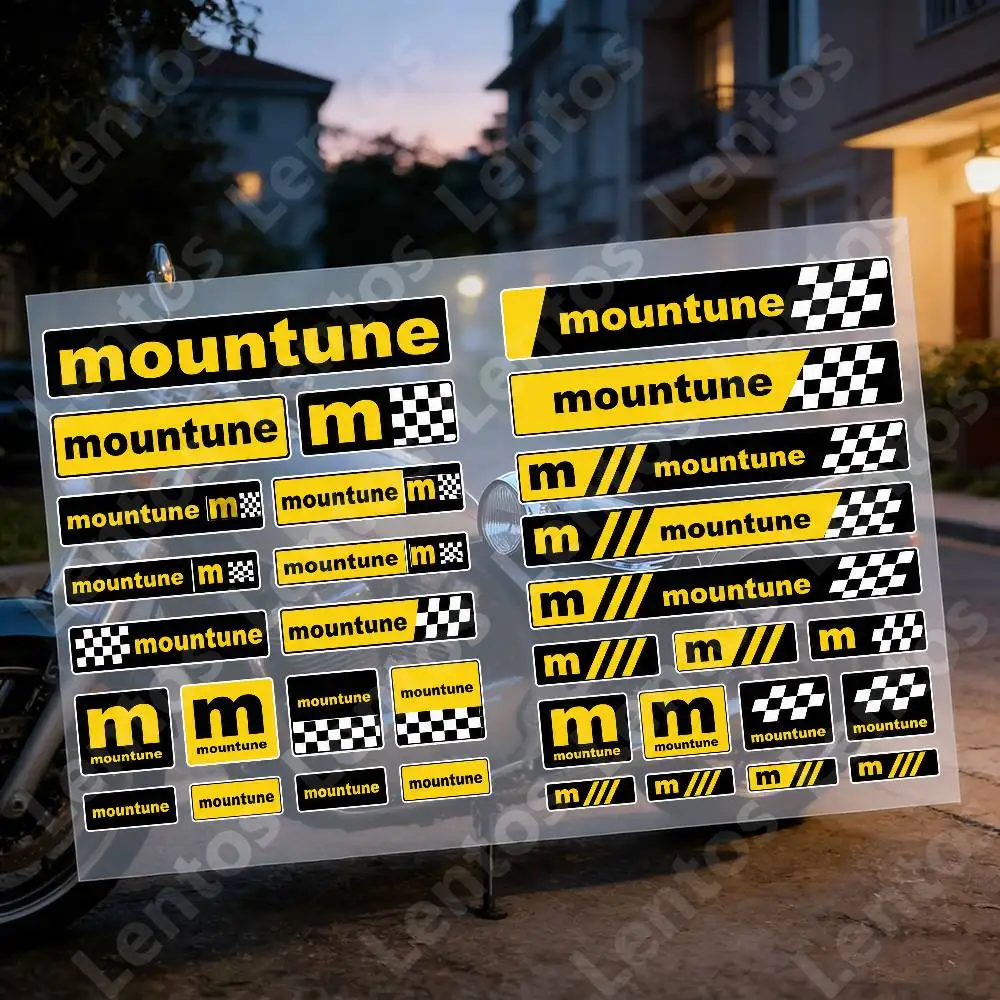 M-moun-tu-ne Reflective Motorcycle Stickers, 3M Safety Warning At Night In The Dark Scooter Helmets