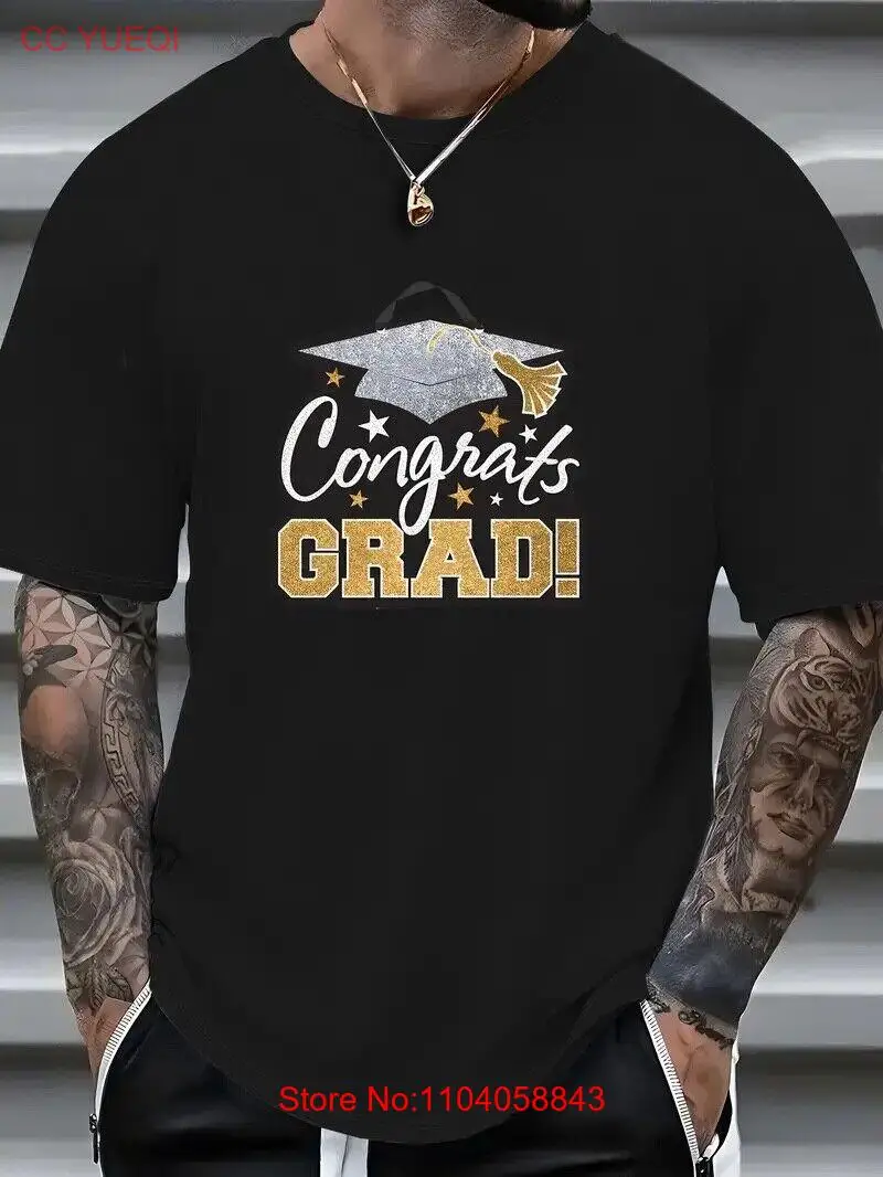 INSPIRATIONS .. GRADUATION T-SHIRT BLACK CONGRATS GRAD .. SIZE LARGE