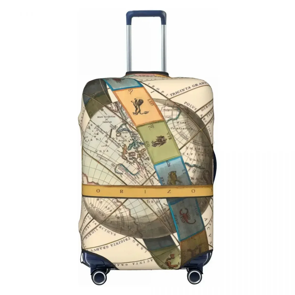 Vintage Chart Print Luggage Protective Dust Covers Elastic Waterproof 18-32inch Suitcase Cover Travel Accessories