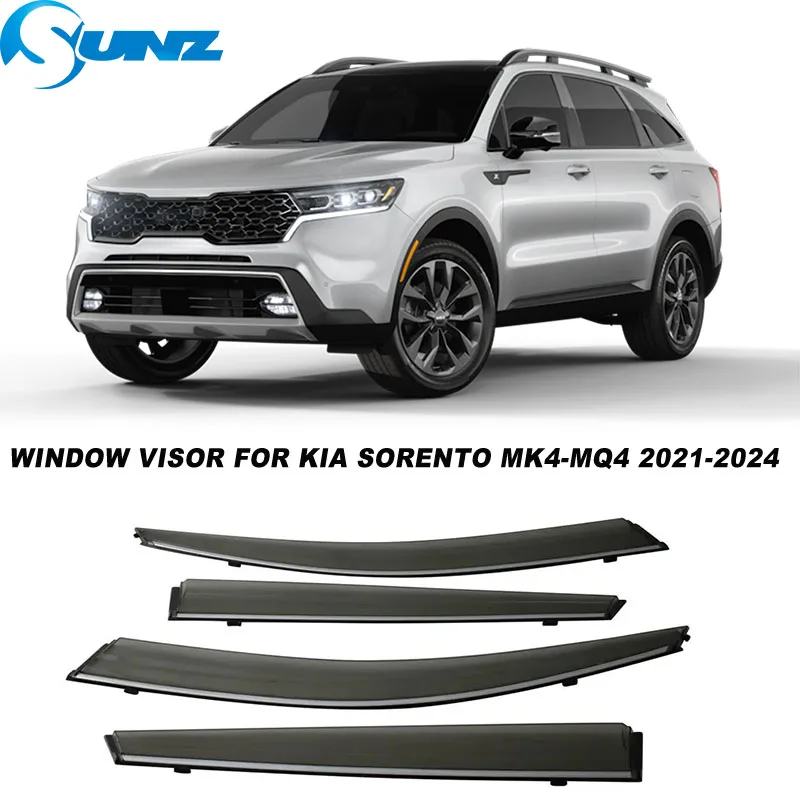 

Window Visor For Kia Sorento MK4-MQ4 2021 2022 2023 2024 Weathershied Door Visor Wind Sun Rain Guards Side Window Wind Deflector