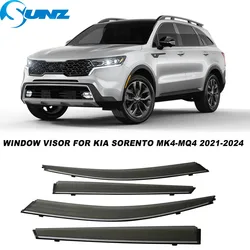 Window Visor For Kia Sorento MK4-MQ4 2021 2022 2023 2024 2025 Weathershied Door Visor Wind Sun Rain Guard Window Wind Deflector