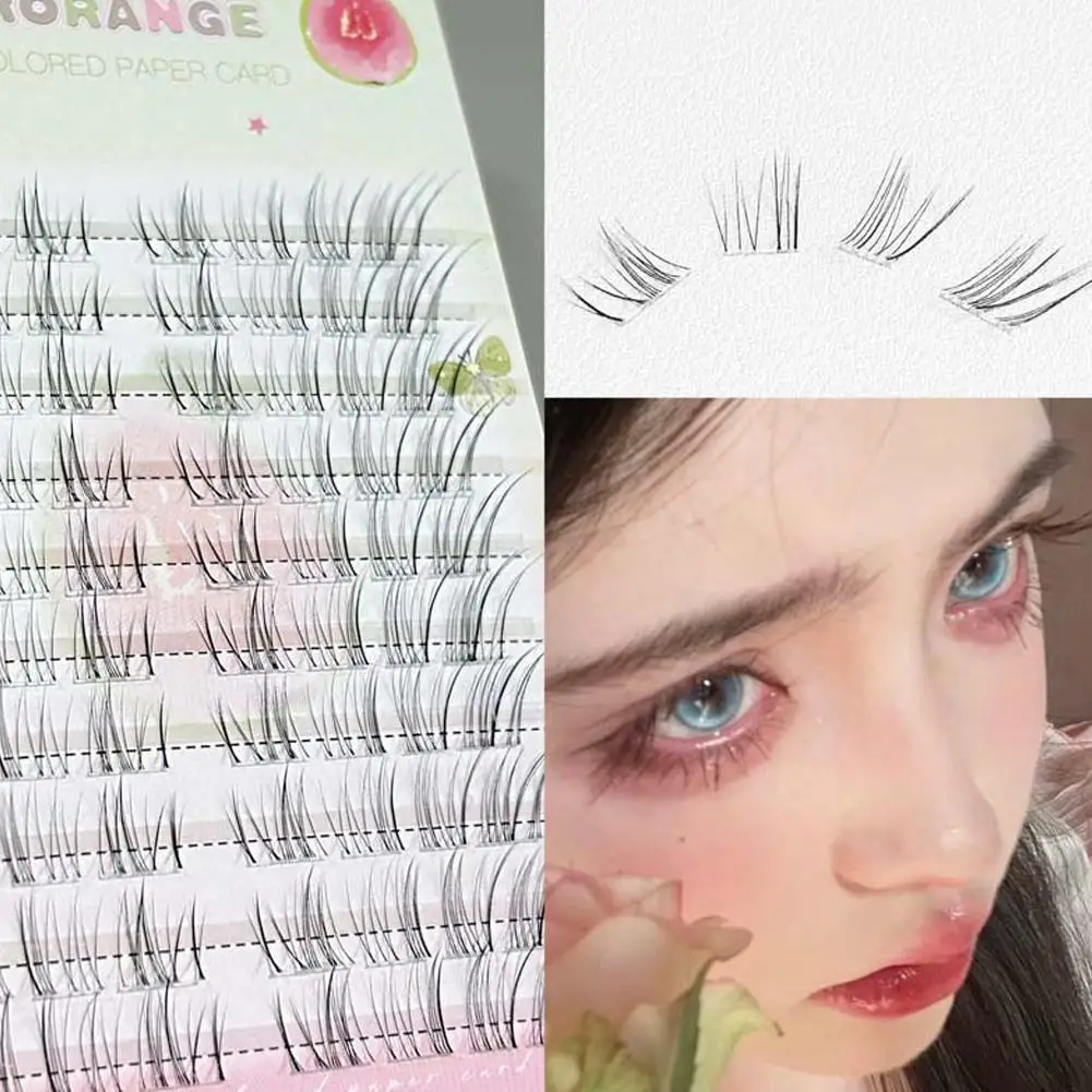 接着剤不要 自己粘着つけまつげ 簡単にリバウンドする必要はありません セグメント化された細い茎を削除する必要はありません 個別のクラスターマンガまつげ