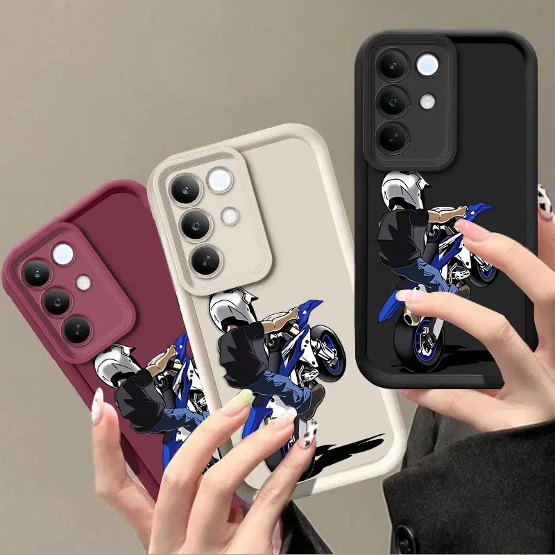 Flexible Silicone Case For Realme C85 Pro C85 5G Protective Cover Shockrpoof Motocyber Print Pattern Funda