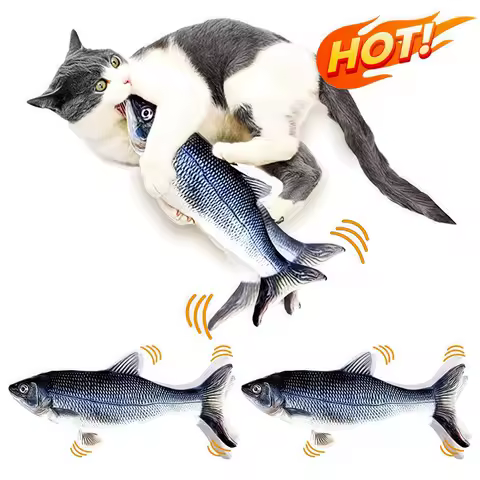 Brinquedo para Animais de Estimação Peixe Balançando recarregável USB para Gato e Pets