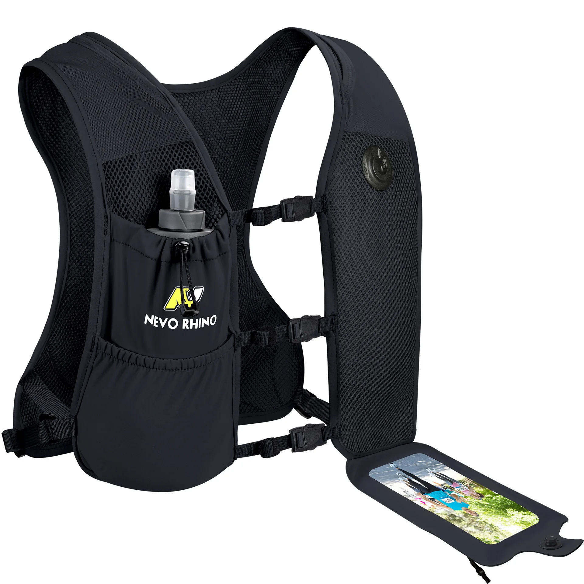 running-vest-breathable-reflective-nylon-adjustable-multi-pocket-hydration-backpack-magnetic-phone-case