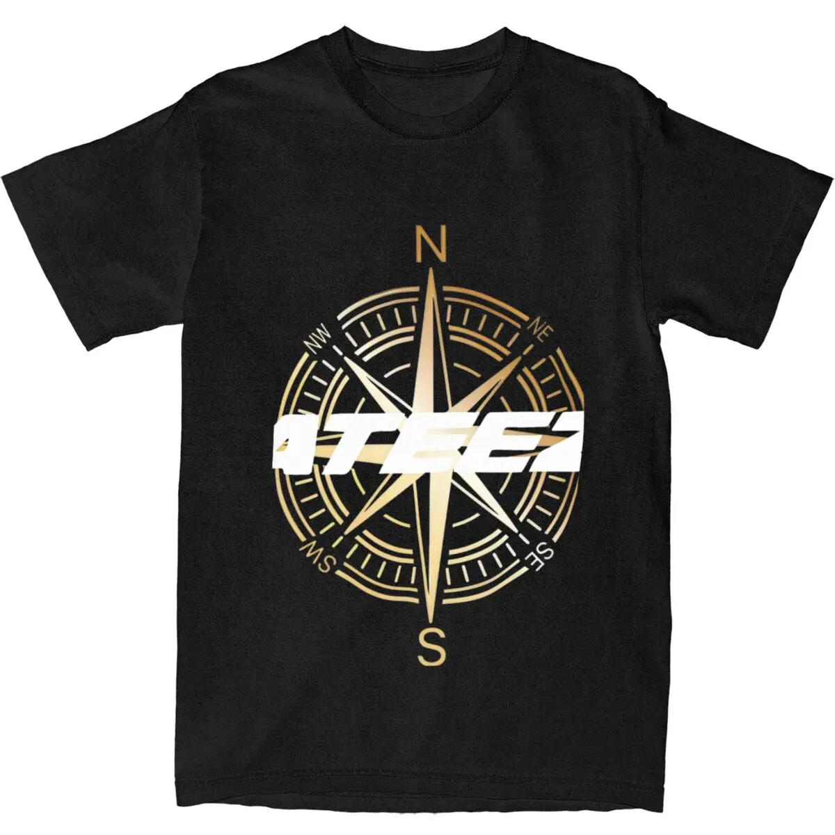 

Ateez World Tour Towards The Light: Will To Power Футболки с короткими рукавами Базовая футболка Пляжная хлопковая одежда с круглым вырезом Oversize