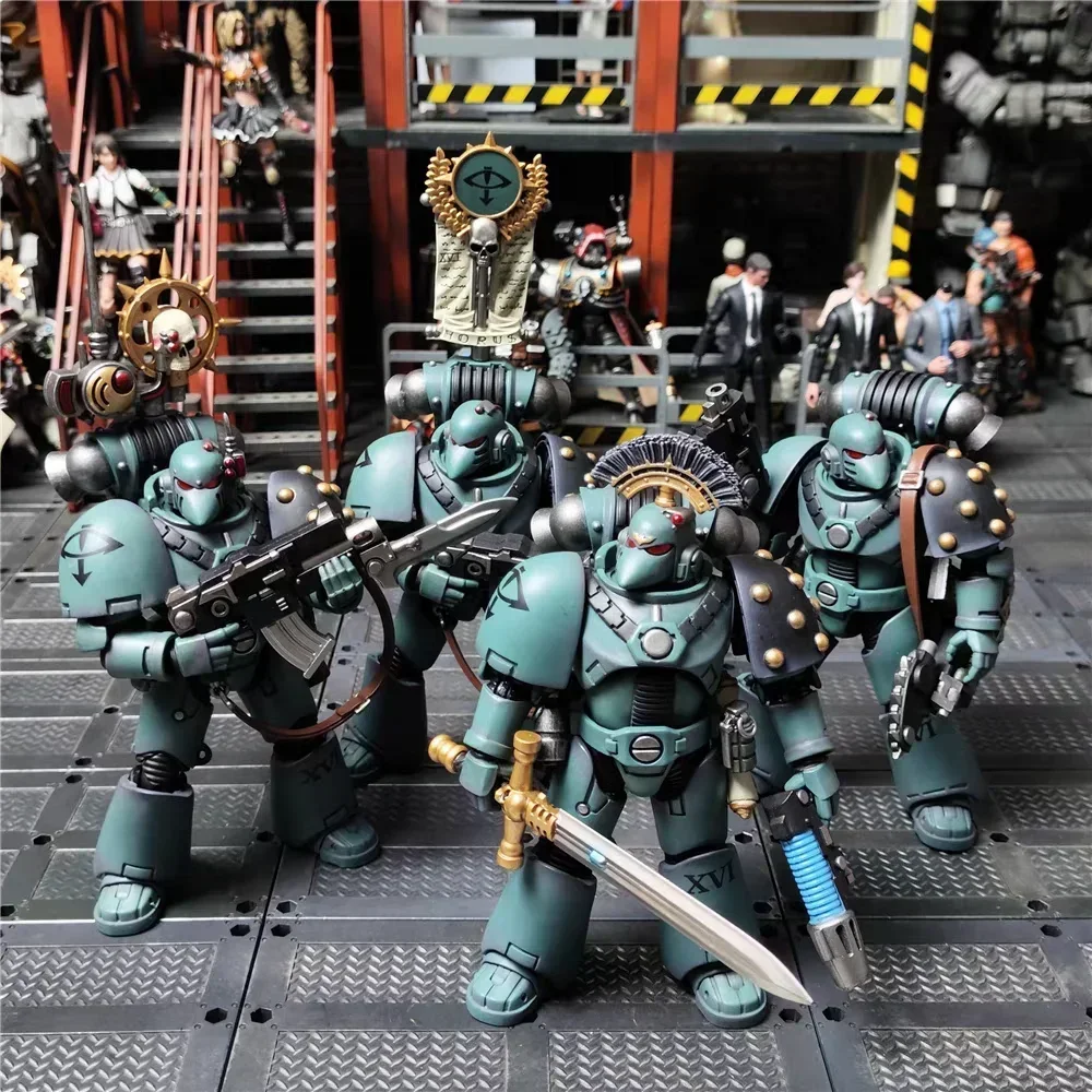 

Original JOYTOY Warhammer 40K 1/18 Sons of Horus MKIV Tactical Squad Team 4-person Anime Action Figures Model Toys Gift In Stock