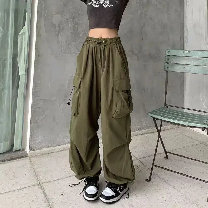 

1950s American Retro Workwear Casual Pants Women Summer Versatile Straight Cylinder Slim Fit Long Pants Loose