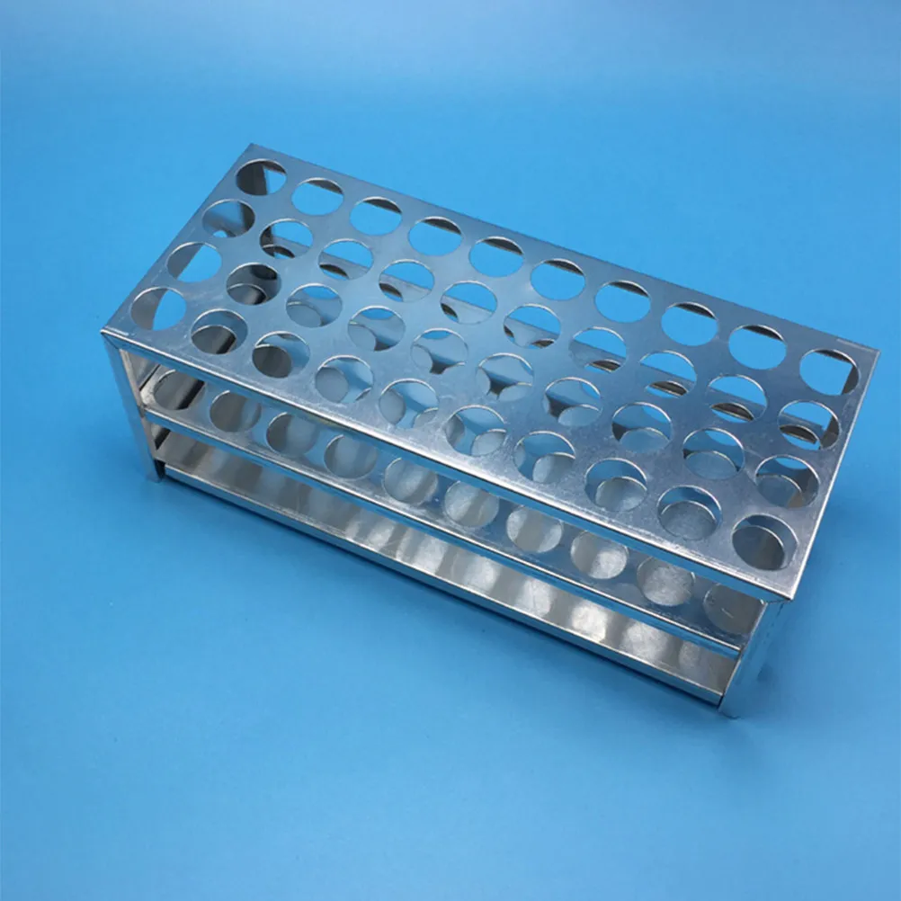 Aluminum Test Tube Rack 40-Hole Laboratory Storage Stand For Scientific Research Industrial Use Smooth Finish