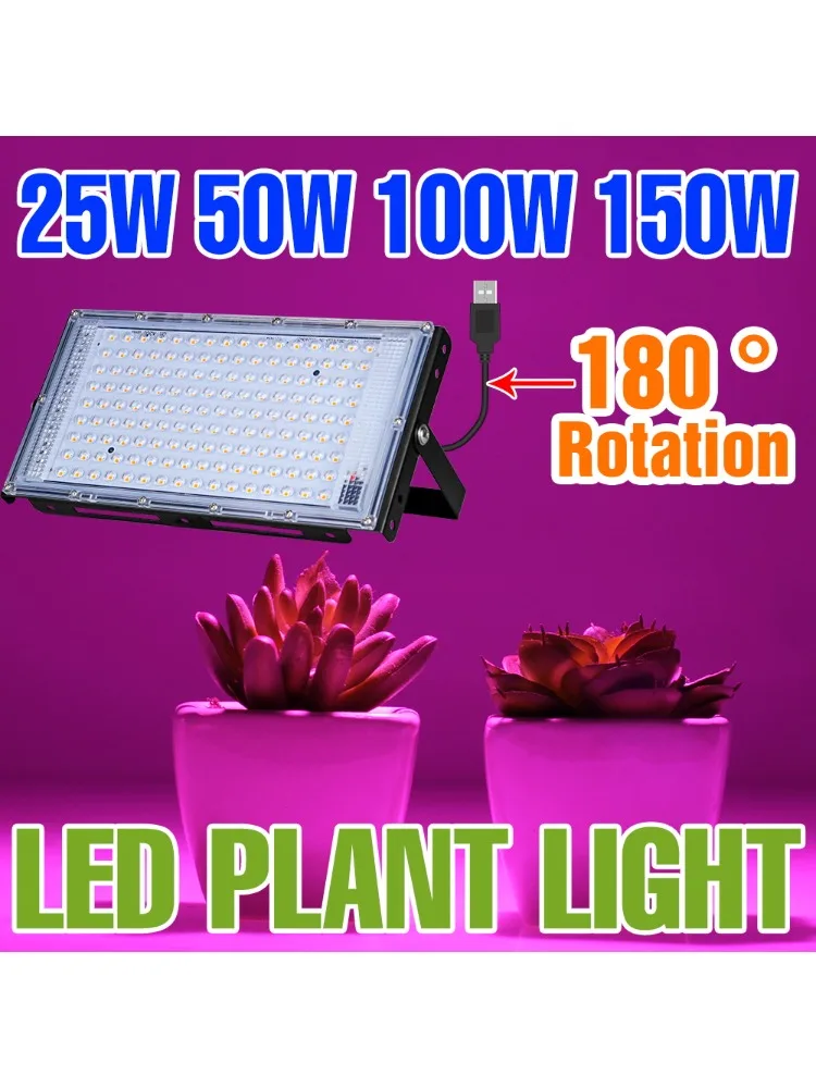 USB LED تنمو ضوء الطيف الكامل النبات الزراعة المائية زراعة مصباح 5 فولت داخلي بوعاء الزهور الدفيئة الخضار ملء الإضاءة