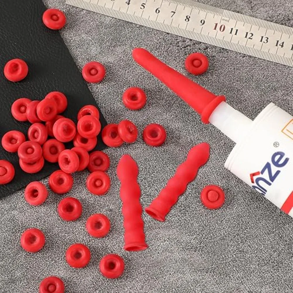 1-500 قطعة غطاء توفير السد الأحمر السد بندقية الفوهات السد السدادة السد ملحق لختم والحفاظ على أنبوب السد المفتوح