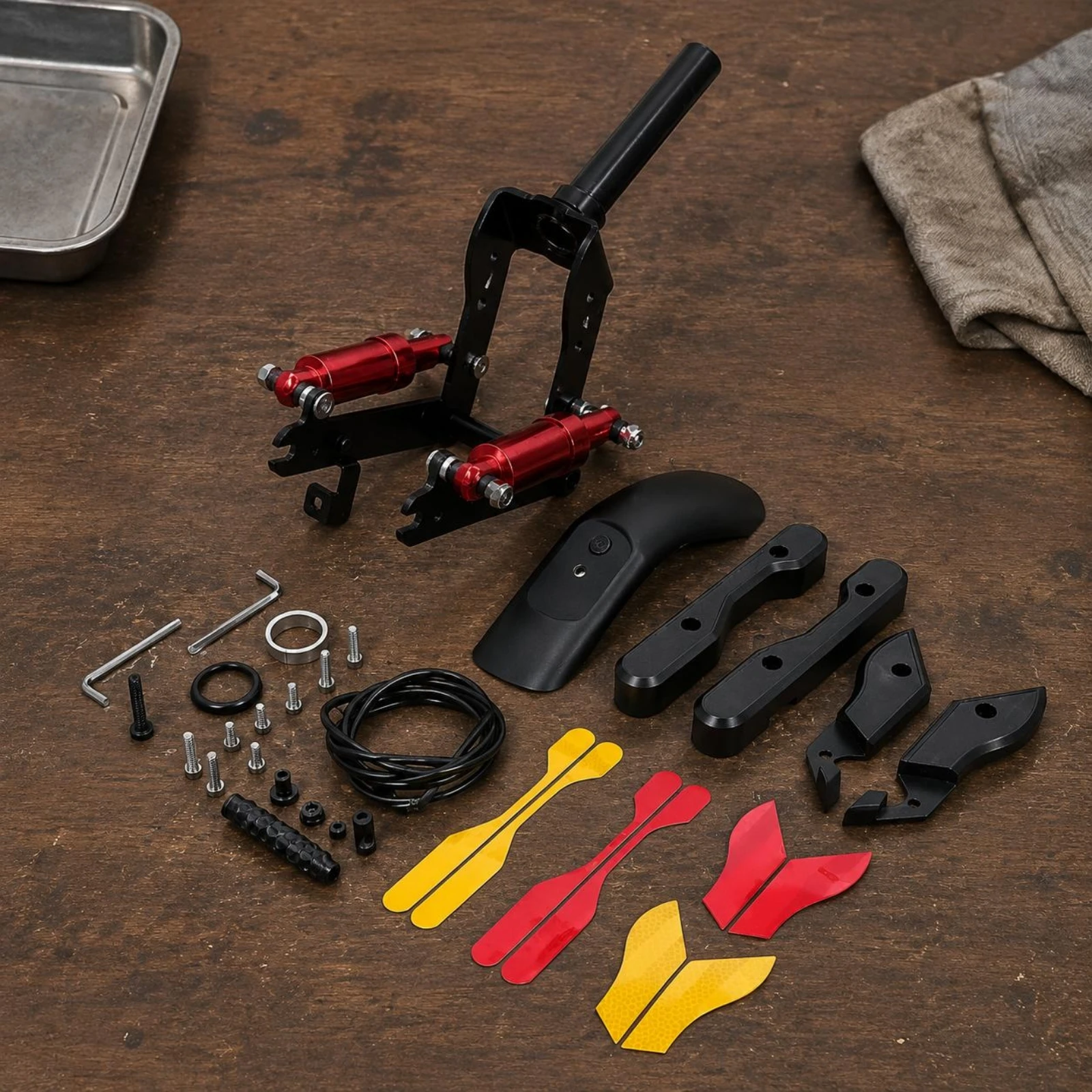 

Max G30 Front Shock Absorption System Anti-Vibration Front Shock Absorber with Mudguard Electric Scooter Fork Shock Absorption