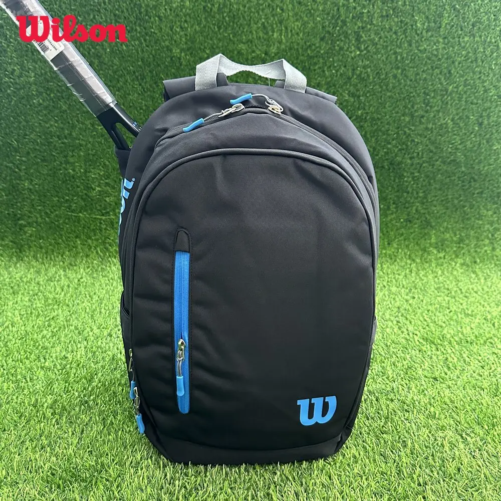 Wilson Ultra Tennis Backpack Multi functional Large Capacity Black/Blue Double Shoulder Tennis Bag WR8009301001