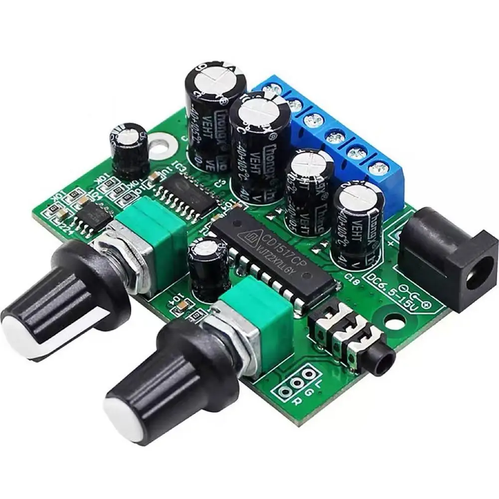 Scheda amplificatore di potenza HiFi classe D a 2.1 canali 25W + 6W + 6W DC 6.5-15V controllo del Volume dell\'amplificatore audio per altoparlante