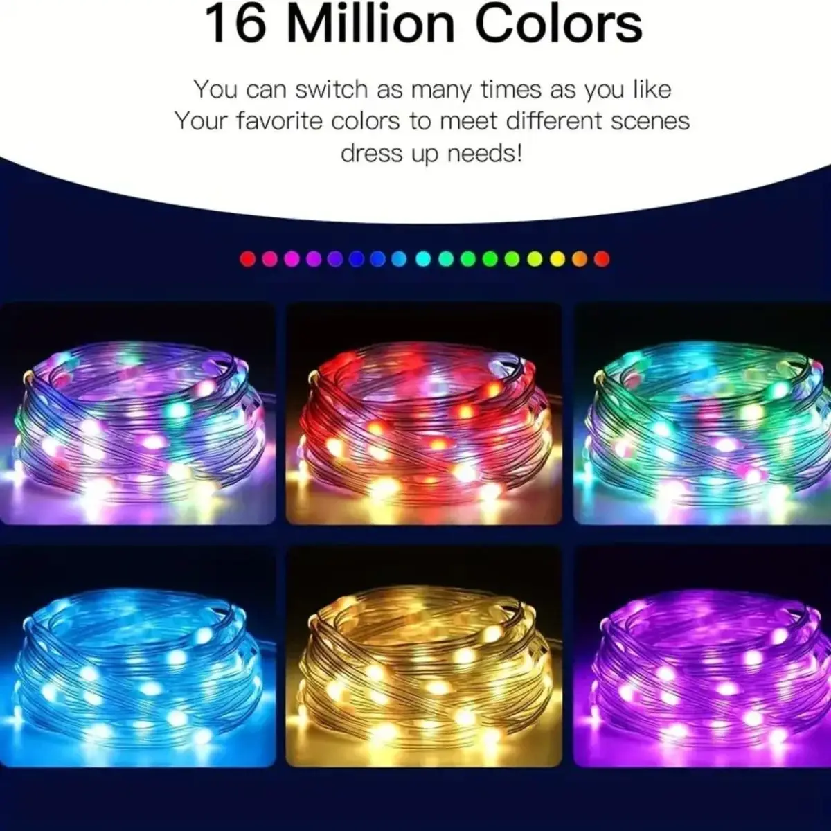 LED Christmas Lights Fairy String Lights APP Control and Remote Control Addressable Curtain Lights Christmas Party Decoration