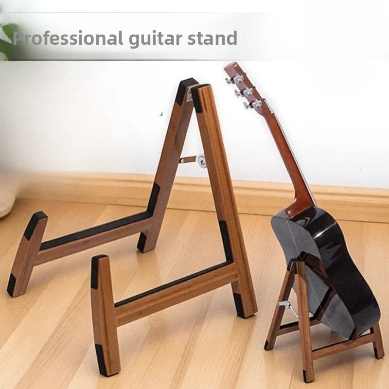 

Bamboo A-Frame Guitar Stand, Pipa & Violin Holder, Ukulele Floor Rack, Multi-Functional Vertical Instrument Stand