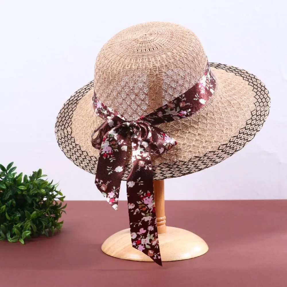 

Sweet Lace Bow Women Sun Hats UV Protect Beach Vacation Fisherman Hat Casual Sunshade Cap Summer