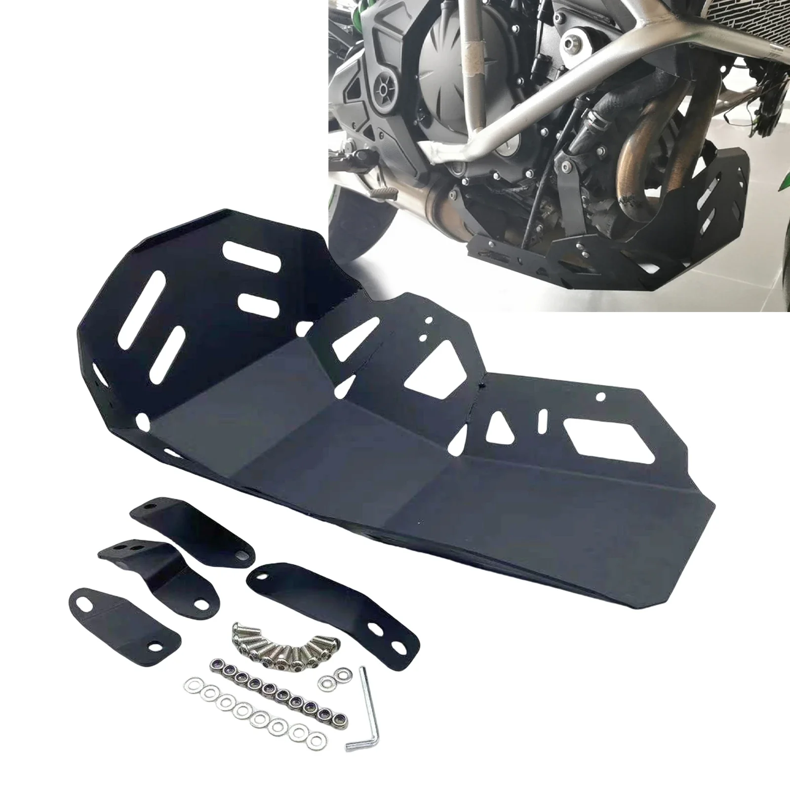 

Pop Motorcycle Engine Protection Under Chassis Guard Skid Plate Cover For KAWASAKI VERSYS650 KLE650 Versys KLE 650 2015-2021