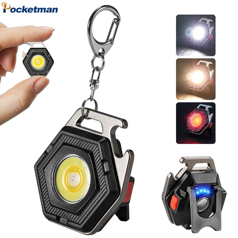 

Mini COB LED Work Light Portable Flashlight Emergency Lights USB Rechargeable Work Lamp Torch with Magnetic Base Camping Lantern