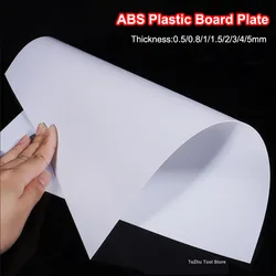 Absプラスチックボードモデルシート,日曜大工モデル用素材,厚さ0.5mm, 0.8mm, 1mm, 1.5mm, 2mm, 3mm, 4mm, 5mm