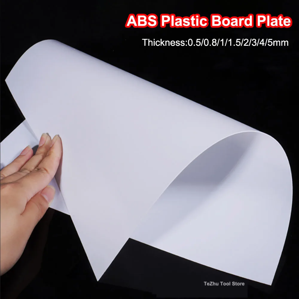 ABS Plastic Board Plate Model Sheet Material For DIY Model Part Accessories Thickness 0.5mm/0.8mm/1mm/1.5mm/2mm/3mm/4mm/5mm