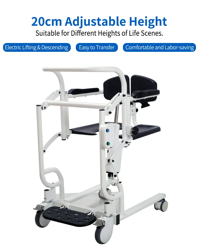 Easy Operate Electric Patient Lift Transfer Chair, Bath Stool, Wheelchair, Disabled Elderly Moving Chair, Toilet, Full-Automatic
