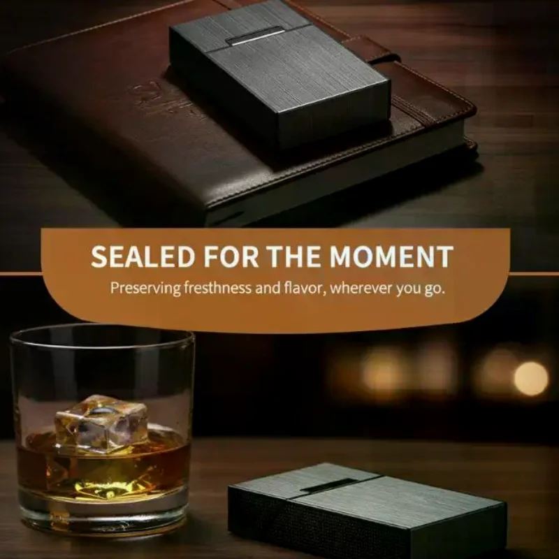 Metal Cigarette Case 20 Cigarette Capacity Crush Proof For Daily Commute Outdoor Use