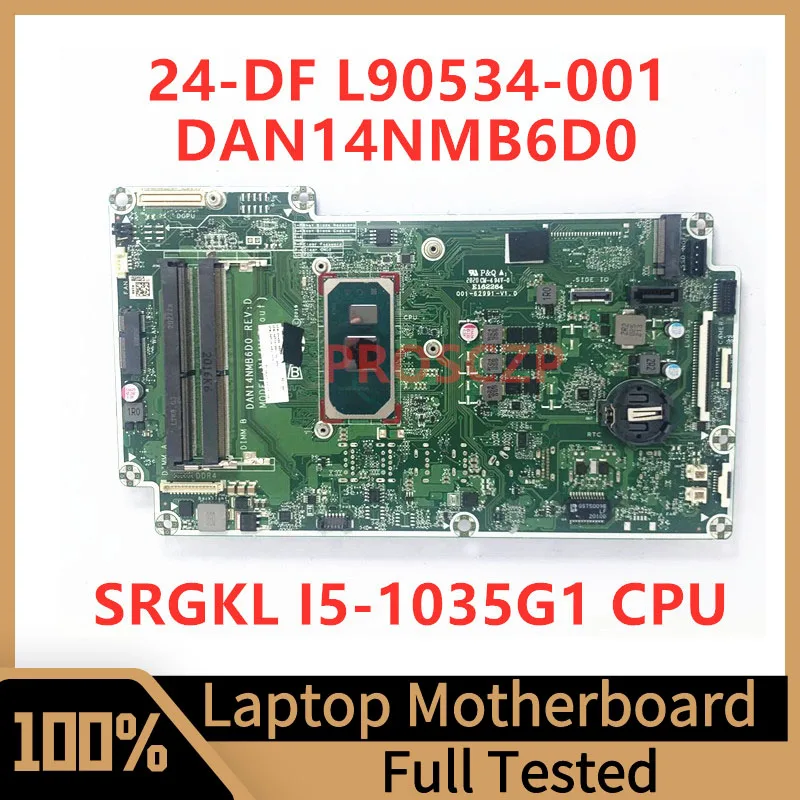 

L90534-001 L90534-601 L84406-002 For HP 24-DF 27-DP Laptop Motherboard DAN14NMB6D0 With SRGKL I5-1035G1 CPU 100%Full Tested Good