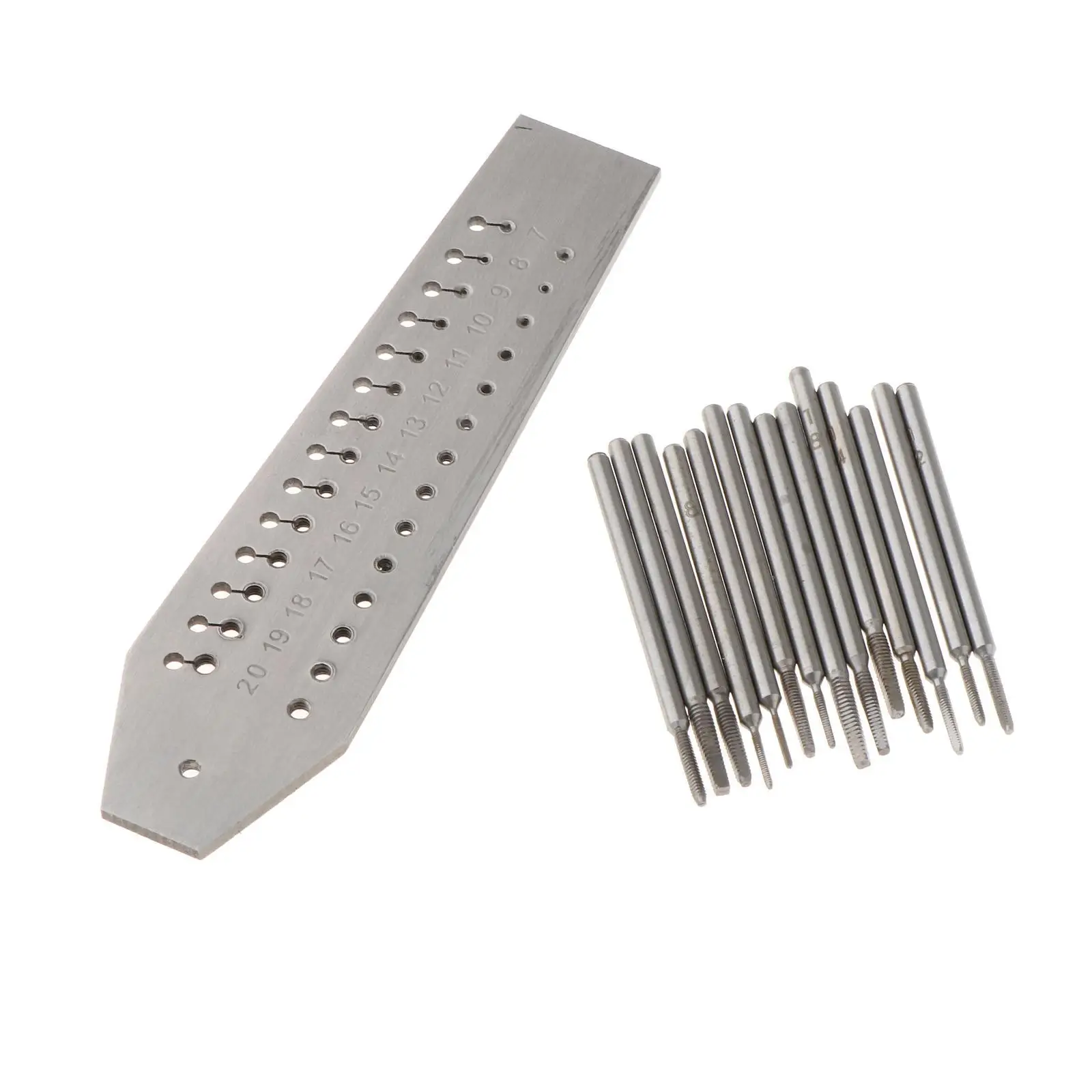 

Watchmakers Tap & Die Practical Compact Alloy Steel Replacement Micro Screw Plate Set 0.7mm -2mm Watch & Jewelry Repair Tool
