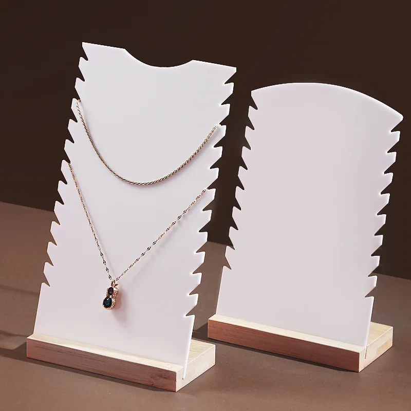 White Acrylic Earnail Display Board Earring Rack Necklace Jewelry Display Rack Household Earring Rack Bracelet Stall Props