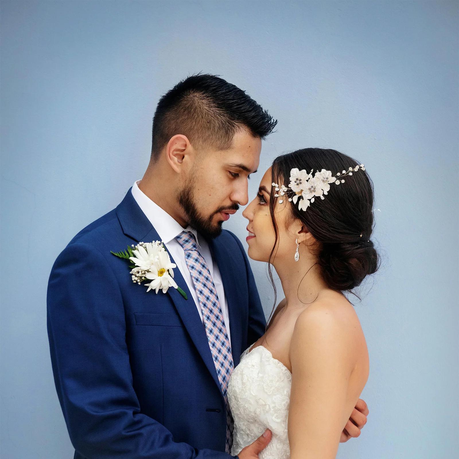 2 قطعة مقاطع الشعر الزفاف اللؤلؤ زهرة اكسسوارات الزفاف أوبدو حجر الراين العروس خوذة وصيفه الشرف كريستال مجوهرات الزفاف #5