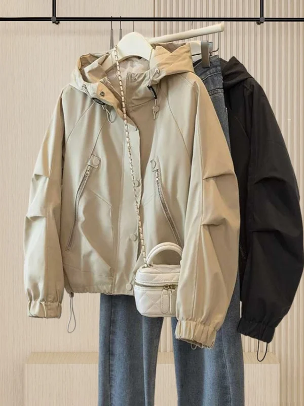 

Антивозрастная свободная куртка больших размеров Jaet, осень 2022, новинка Faion, дизайн с капюшоном, Sense down Jaet, женская ор Верхняя одежда