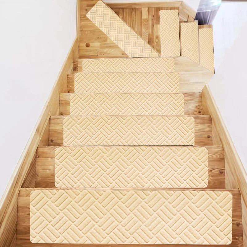 Soft Stair Stepping Mat Carpet Self-adhesive Floor Mat Non-slip Water Absorption Stair Carpet Mat Protector Rug Pads Home Decor