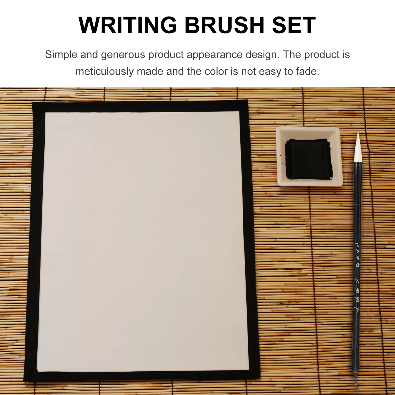 Stylo de calligraphie chinoise Portable, Kit de peinture à l'encre, support enroulable, Surface lisse légère, course d'écriture, étude à la maison, 1 ensemble